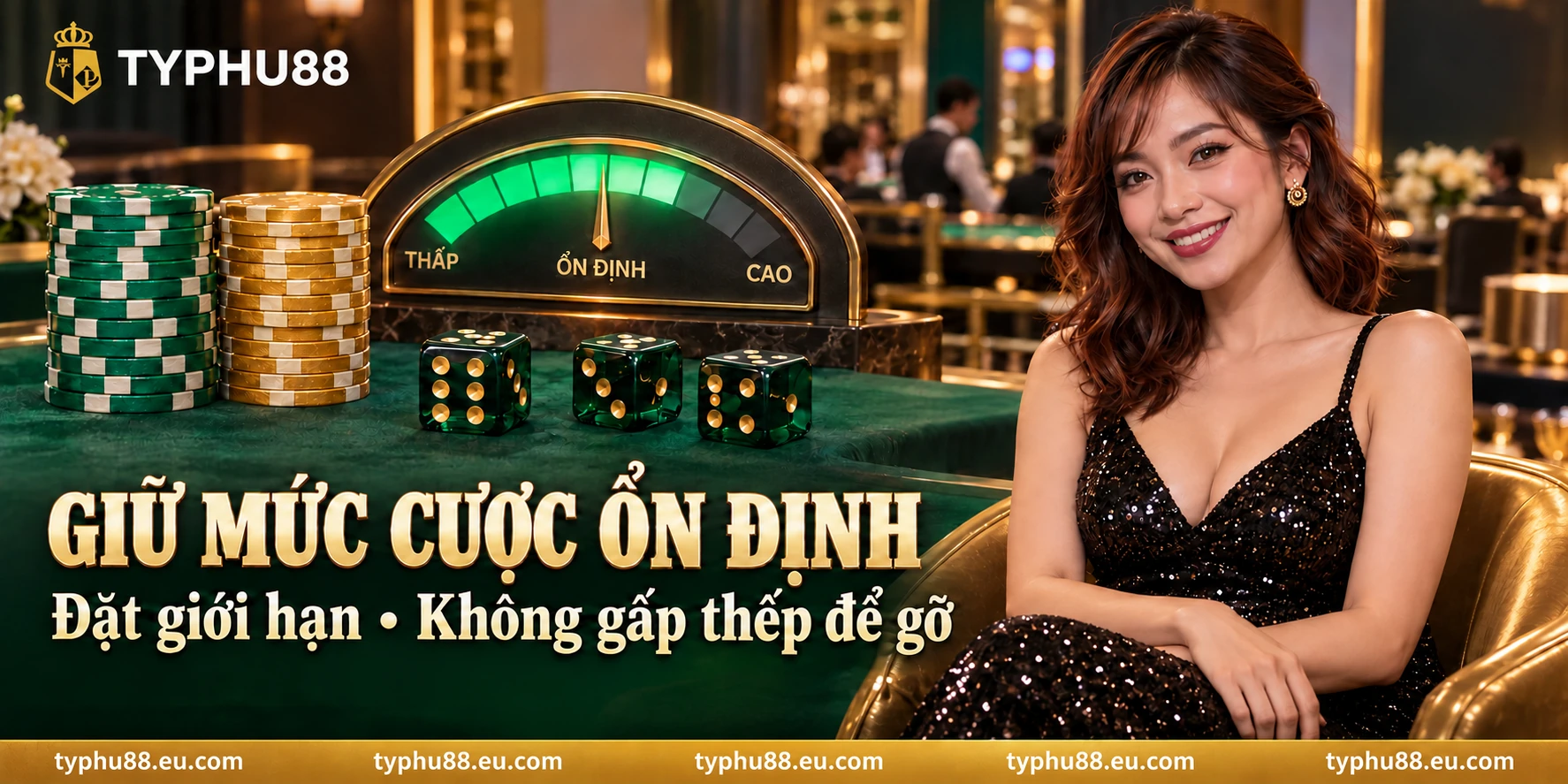 Quản lý mức cược tài xỉu TYPHU88: giữ ổn định và không gấp thếp để gỡ.