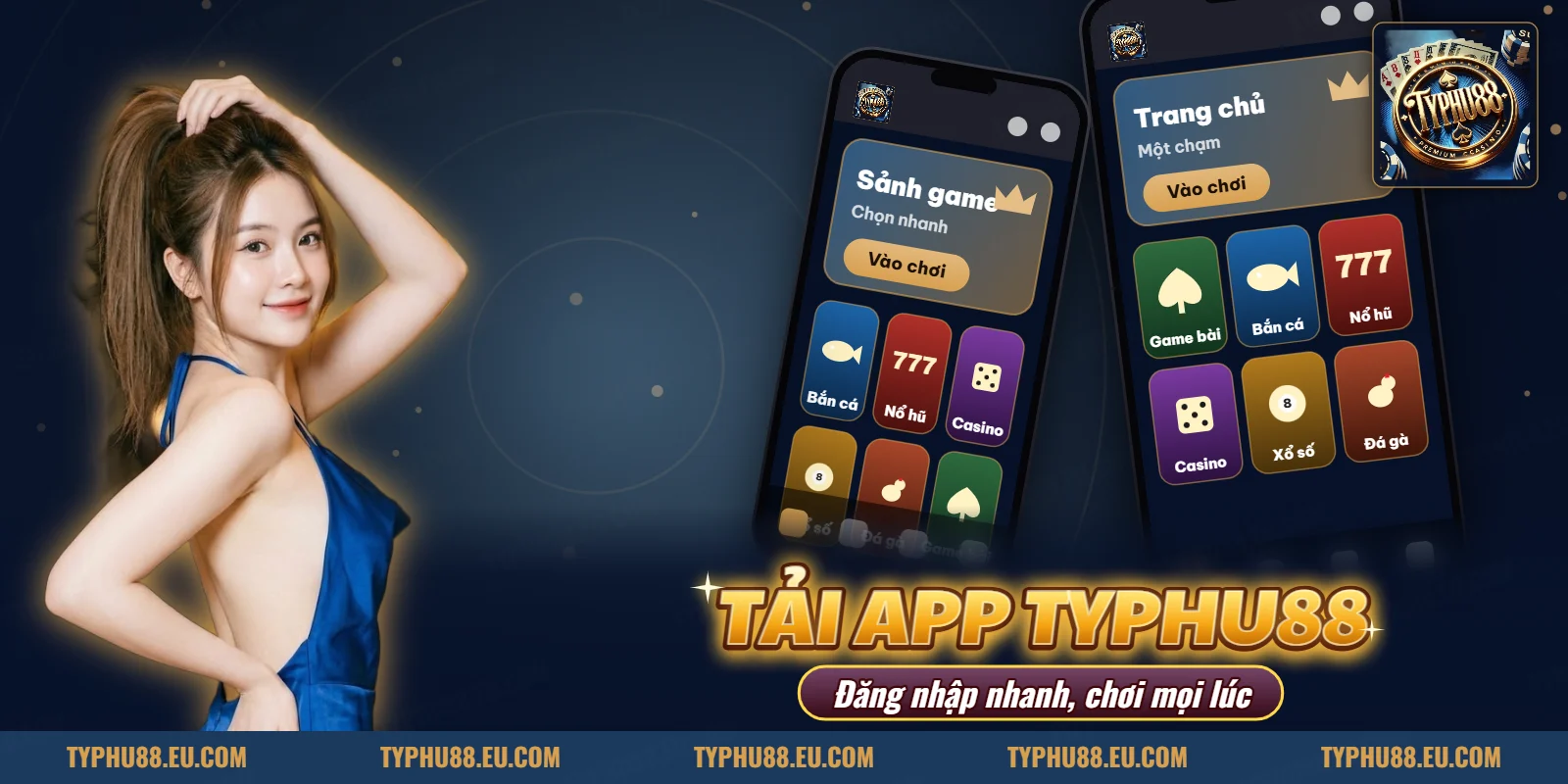 Giao diện ứng dụng TYPHU88 trên điện thoại Giao diện ứng dụng TYPHU88 trên điện thoại